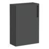 VitrA Root Flat 55cm 1 Door Slim Lower/Base Unit (LH Hinge) - Matt Storm Grey
