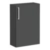 VitrA Root Flat 55cm 1 Door Slim Lower/Base Unit (RH Hinge) - Matt Storm Grey