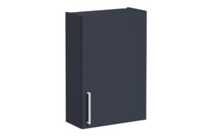 VitrA Root Flat 60cm 1 Door Upper/Wall Unit (RH Hinge) - Matt Dark Blue