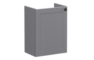 VitrA Root Classic 40cm 1 Door Wall Hung Slim Washbasin Unit (LH Hinge) - Matt Grey