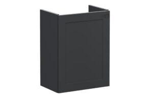 VitrA Root Classic 40cm 1 Door Wall Hung Slim Washbasin Unit (LH Hinge) - Matt Graphite