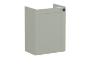 VitrA Root Classic 40cm 1 Door Wall Hung Slim Washbasin Unit (LH Hinge) - Matt Retro Green