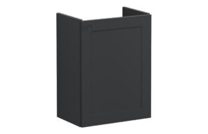 VitrA Root Classic 40cm 1 Door Wall Hung Slim Washbasin Unit (RH Hinge) - Matt Graphite