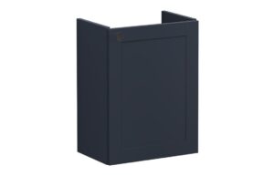 VitrA Root Classic 40cm 1 Door Wall Hung Slim Washbasin Unit (RH Hinge) - Matt Dark Blue