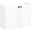 VitrA Root Classic 80cm 2 Door Wall Hung Slim Washbasin Unit - Matt White