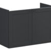 VitrA Root Classic 80cm 2 Door Wall Hung Slim Washbasin Unit - Matt Graphite