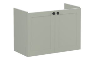 VitrA Root Classic 80cm 2 Door Wall Hung Slim Washbasin Unit - Matt Retro Green