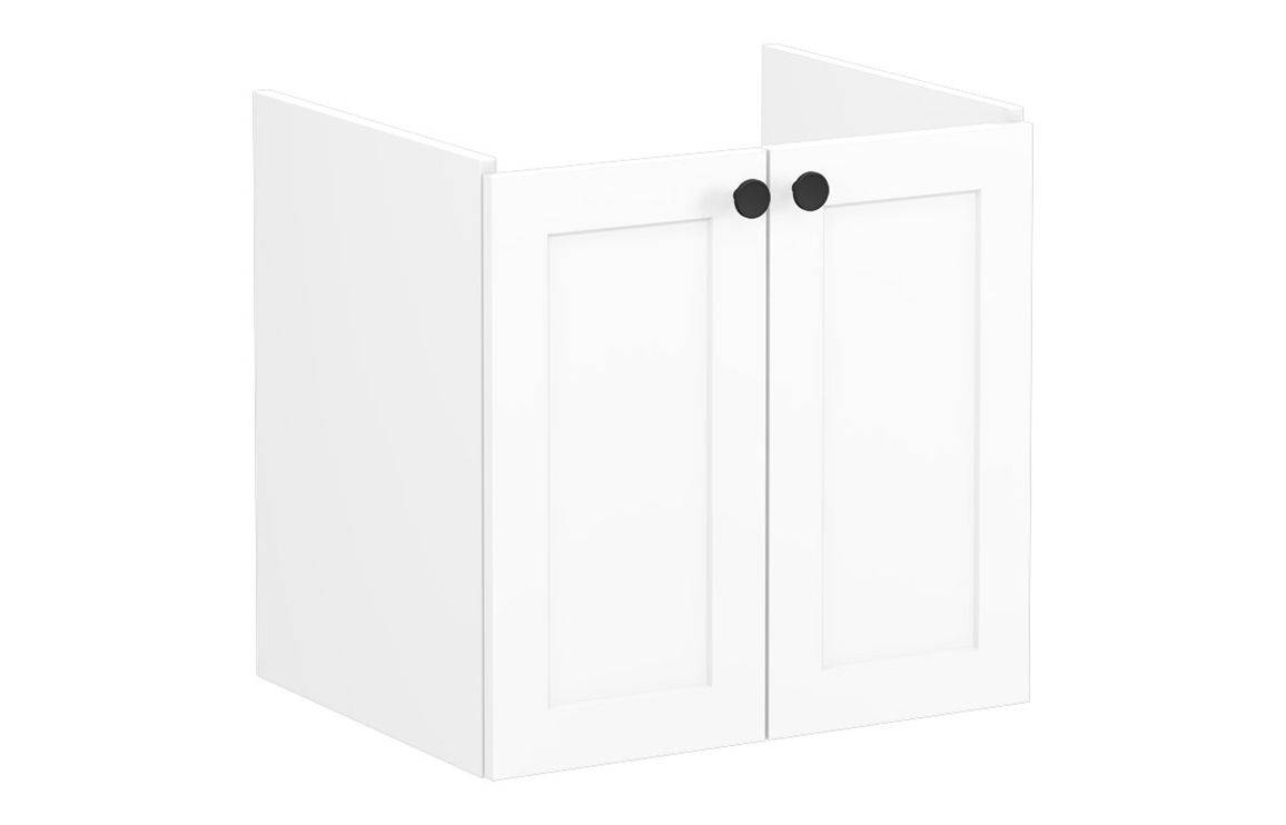 VitrA Root Classic 60cm 2 Door Wall Hung Washbasin Unit - Matt White
