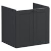 VitrA Root Classic 60cm 2 Door Wall Hung Washbasin Unit - Matt Graphite