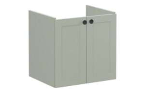 VitrA Root Classic 60cm 2 Door Wall Hung Washbasin Unit - Matt Retro Green