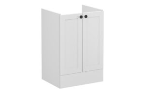 VitrA Root Classic 60cm 2 Door Floor Standing Washbasin Unit - Matt Light Grey