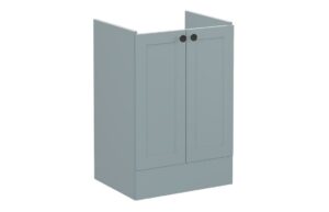 VitrA Root Classic 60cm 2 Door Floor Standing Washbasin Unit - Matt Fjord Green