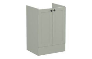 VitrA Root Classic 60cm 2 Door Floor Standing Washbasin Unit - Matt Retro Green