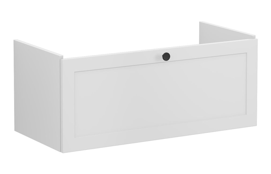 VitrA Root Classic 100cm 1 Drawer Slim Washbasin Unit - Matt Light Grey