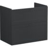 VitrA Root Classic 80cm 2 Drawer Washbasin Unit - Matt Graphite