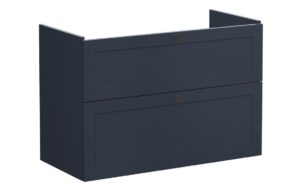 VitrA Root Classic 100cm 2 Drawer Washbasin Unit - Matt Dark Blue