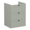 VitrA Root Classic 60cm 3 Drawer Washbasin Unit - Matt Retro Green