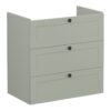 VitrA Root Classic 80cm 3 Drawer Washbasin Unit - Matt Retro Green