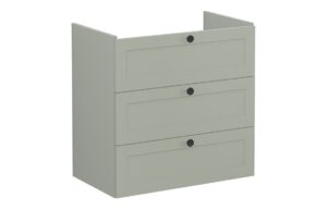 VitrA Root Classic 80cm 3 Drawer Washbasin Unit - Matt Retro Green