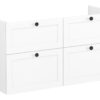 VitrA Root Classic 120cm 4 Drawer Washbasin Unit - Matt White