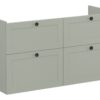 VitrA Root Classic 120cm 4 Drawer Washbasin Unit - Matt Retro Green