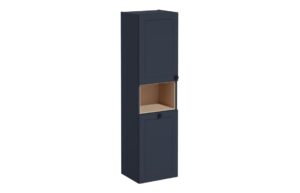 VitrA Root Classic 40cm 2 Door Semi-Tall Unit w/Laundry Basket (LH Hinge) - Matt Dark Blue