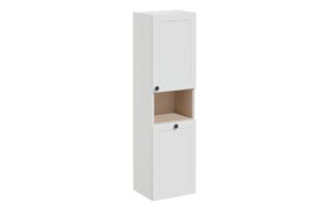 VitrA Root Classic 40cm 2 Door Semi-Tall Unit w/Laundry Basket (RH Hinge) - Matt Light Grey