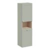 VitrA Root Classic 40cm 2 Door Semi-Tall Unit w/Laundry Basket (RH Hinge) - Matt Retro Green