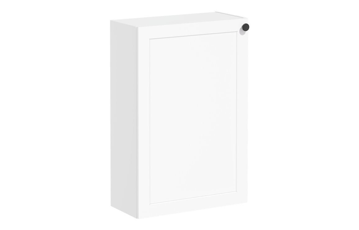 VitrA Root Classic 55cm 1 Door Slim Lower/Base Unit (LH Hinge) - Matt White