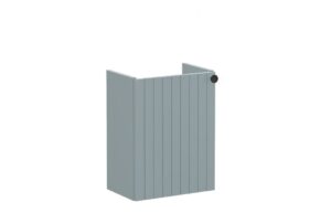 VitrA Root Groove 40cm 1 Door Wall Hung Slim Washbasin Unit (LH Hinge) - Matt Fjord Green