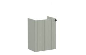VitrA Root Groove 40cm 1 Door Wall Hung Slim Washbasin Unit (LH Hinge) - Matt Retro Green