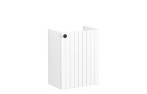 VitrA Root Groove 40cm 1 Door Wall Hung Slim Washbasin Unit (RH Hinge) - Matt White