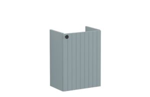 VitrA Root Groove 40cm 1 Door Wall Hung Slim Washbasin Unit (RH Hinge) - Matt Fjord Green