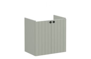 VitrA Root Groove 60cm 2 Door Wall Hung Slim Washbasin Unit - Matt Retro Green