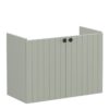 VitrA Root Groove 80cm 2 Door Wall Hung Slim Washbasin Unit - Matt Retro Green