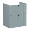 VitrA Root Groove 60cm 2 Drawer Slim Washbasin Unit - Matt Fjord Green