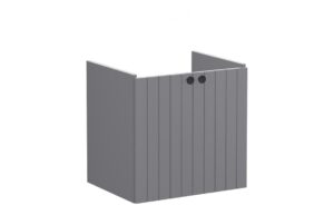 VitrA Root Groove 60cm 2 Door Wall Hung Washbasin Unit - Matt Grey