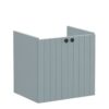 VitrA Root Groove 60cm 2 Door Wall Hung Washbasin Unit - Matt Fjord Green