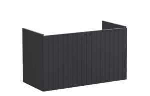 VitrA Root Groove 100cm 2 Door Washbasin Unit - Matt Graphite