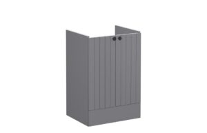VitrA Root Groove 60cm 2 Door Floor Standing Washbasin Unit - Matt Grey