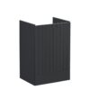 VitrA Root Groove 60cm 2 Door Floor Standing Washbasin Unit - Matt Graphite