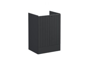 VitrA Root Groove 60cm 2 Door Floor Standing Washbasin Unit - Matt Graphite