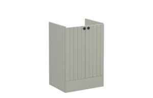 VitrA Root Groove 60cm 2 Door Floor Standing Washbasin Unit - Matt Retro Green