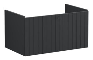 VitrA Root Groove 80cm 1 Drawer Washbasin Unit - Matt Graphite