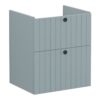 VitrA Root Groove 60cm 2 Drawer Washbasin Unit - Matt Fjord Green