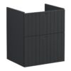 VitrA Root Groove 60cm 2 Drawer Washbasin Unit - Matt Graphite