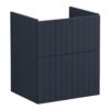 VitrA Root Groove 60cm 2 Drawer Washbasin Unit - Matt Dark Blue