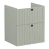 VitrA Root Groove 60cm 2 Drawer Washbasin Unit - Matt Retro Green