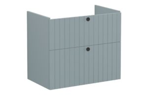 VitrA Root Groove 80cm 2 Drawer Washbasin Unit - Matt Fjord Green