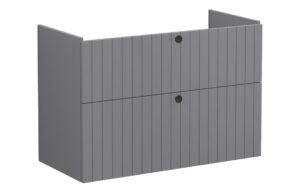 VitrA Root Groove 100cm 2 Drawer Washbasin Unit - Matt Grey